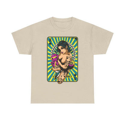 "Bold Cowboy Graphic Men's T-Shirt with Sheriff, Western Style, Unique Artwork"