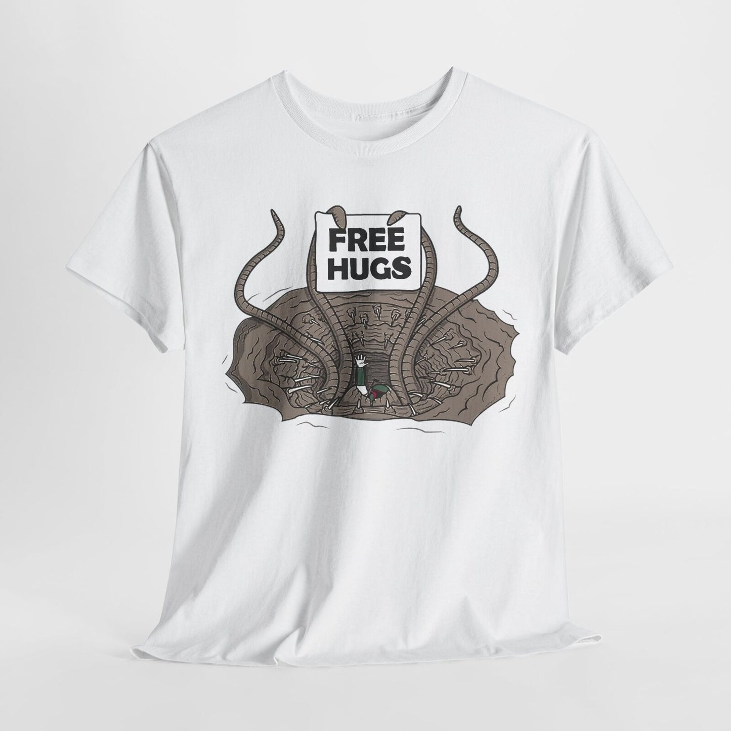 Star Wars Sarlacc Pit Free Hugs T-Shirt: Funny Alien Monster Design for Fans!