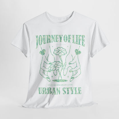 Journey of Life T-Shirt: Urban Style Teal Graphic Design | Limited Edition Wear