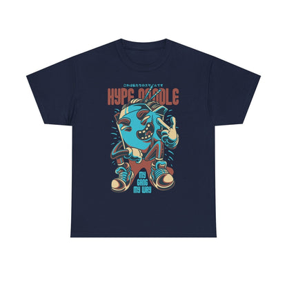 "Vibrant Men's T-Shirt with Cartoon Hype Noodle Design - My Gang My Way Style"