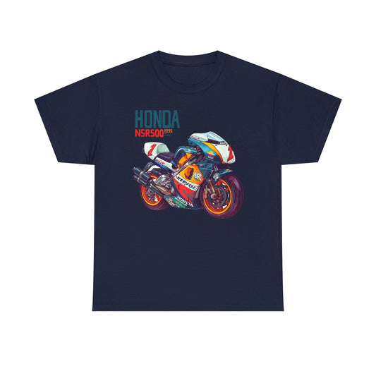 Vibrant Honda NSR500 Motorcycle T-Shirt - Racer Design, 1995 Doohan Style!