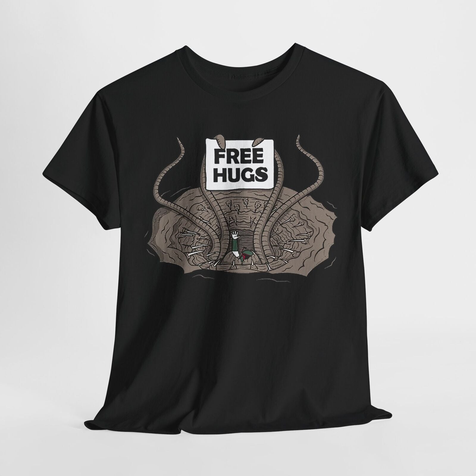 Star Wars Sarlacc Pit Free Hugs T-Shirt: Funny Alien Monster Design for Fans!