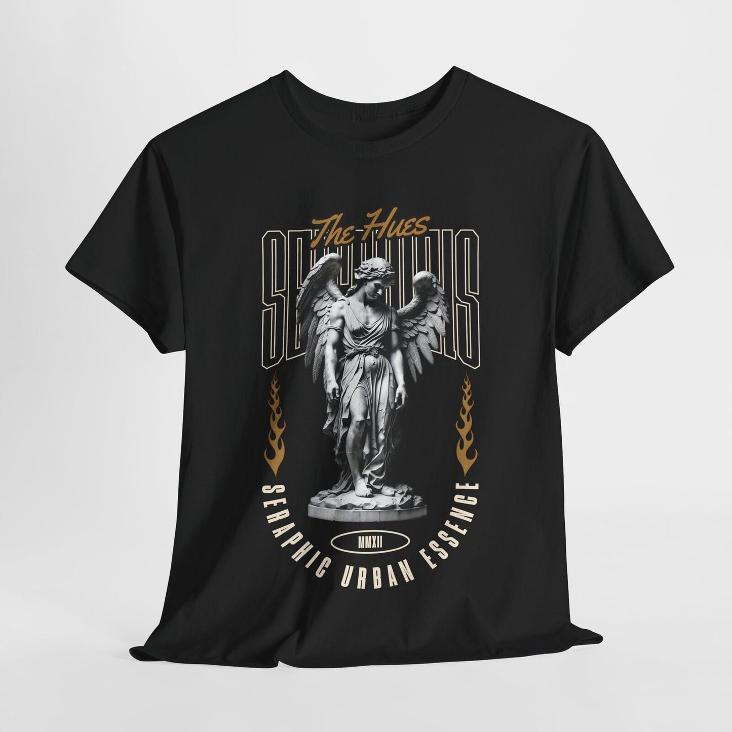 Men's Graphic T-Shirt with Winged Angel Urban Essence Statement, Stylish Fashion