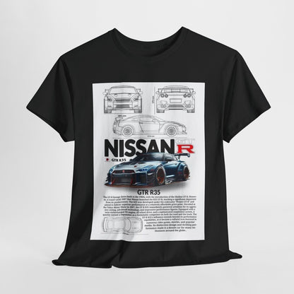 Nissan GTR R35 Design Unisex T-Shirt for Men & Women - Technical Apparel Tee