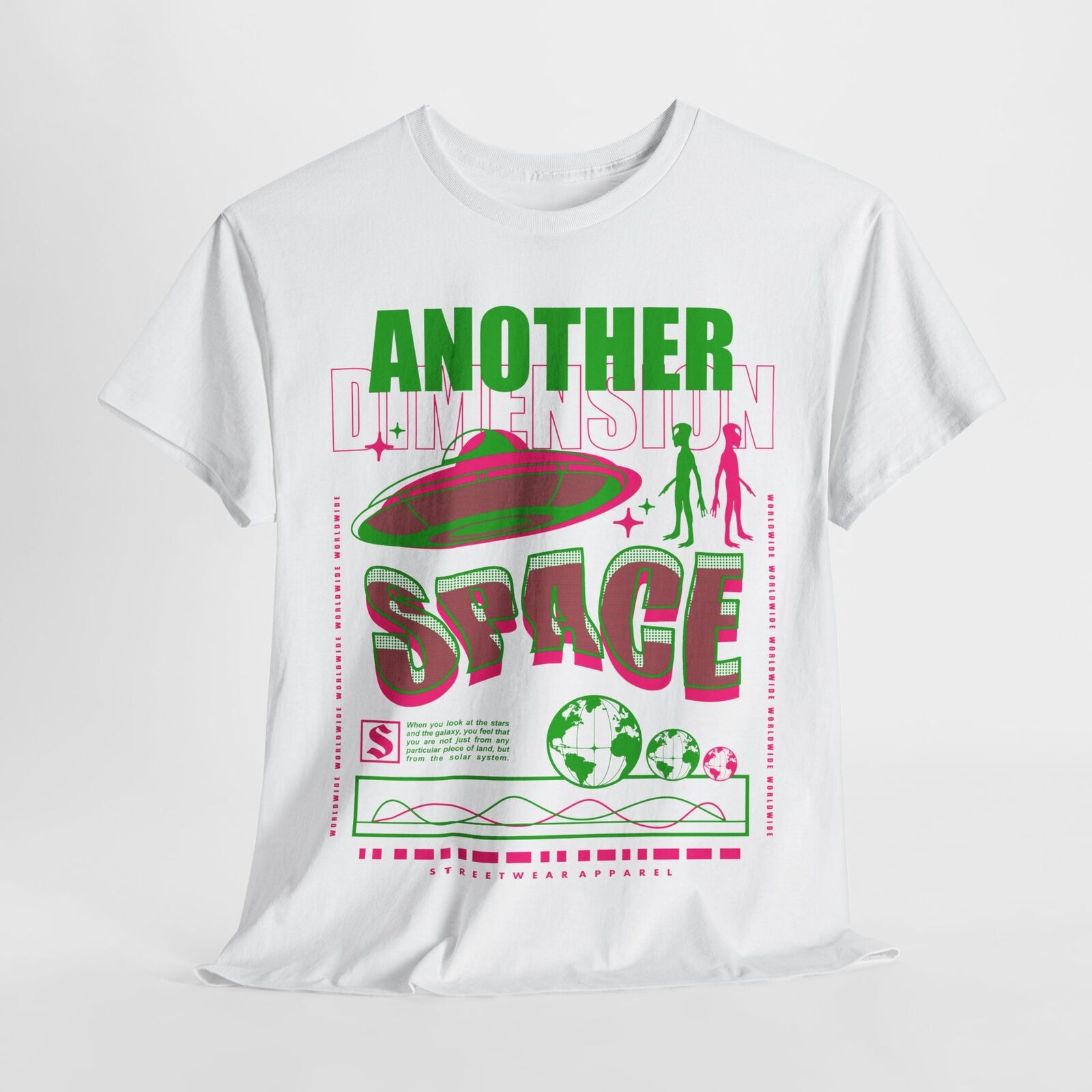 Another Dimension Space Men's T-Shirt: Bold Graphic Tee Trendy Streetwear Style