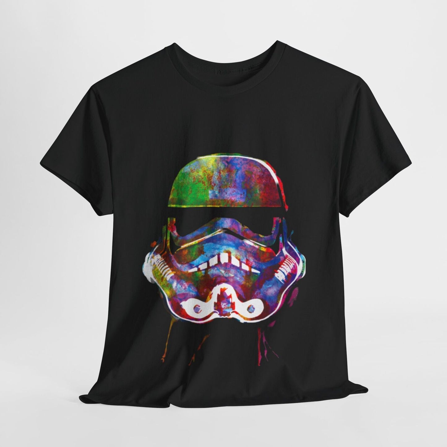 Galactic Humour Unisex T-Shirt: Funny Star Wars Watercolour Stormtrooper Helmet