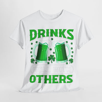 St Patricks Day Drinks Well  Men's  Graphic Cotton Funny T Shirt Tee Vintage