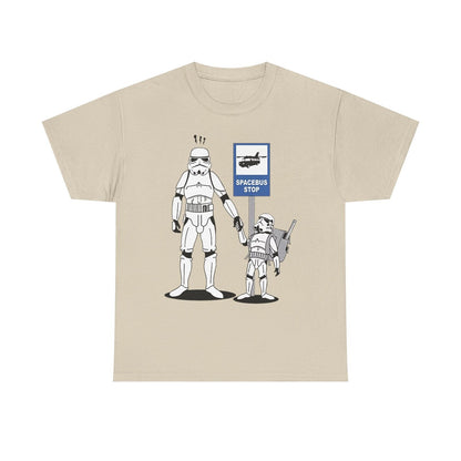 Epic Stormtrooper Dad T-Shirt: Star Wars Adventure at the Spacebus Stop!