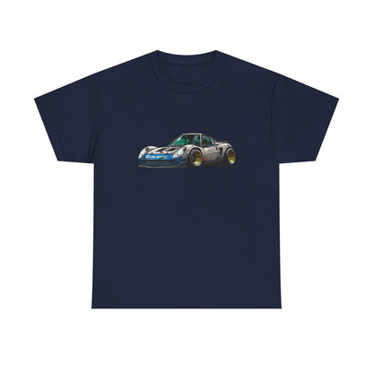 Fast & Fierce: Cartoon Racing Car Graphic T-Shirt for Speed Enthusiasts!