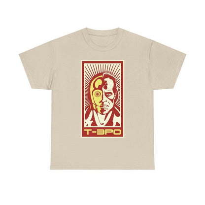 Epic C-3PO x Terminator T-Shirt Design: Bold Graphic Mashup for Fans!