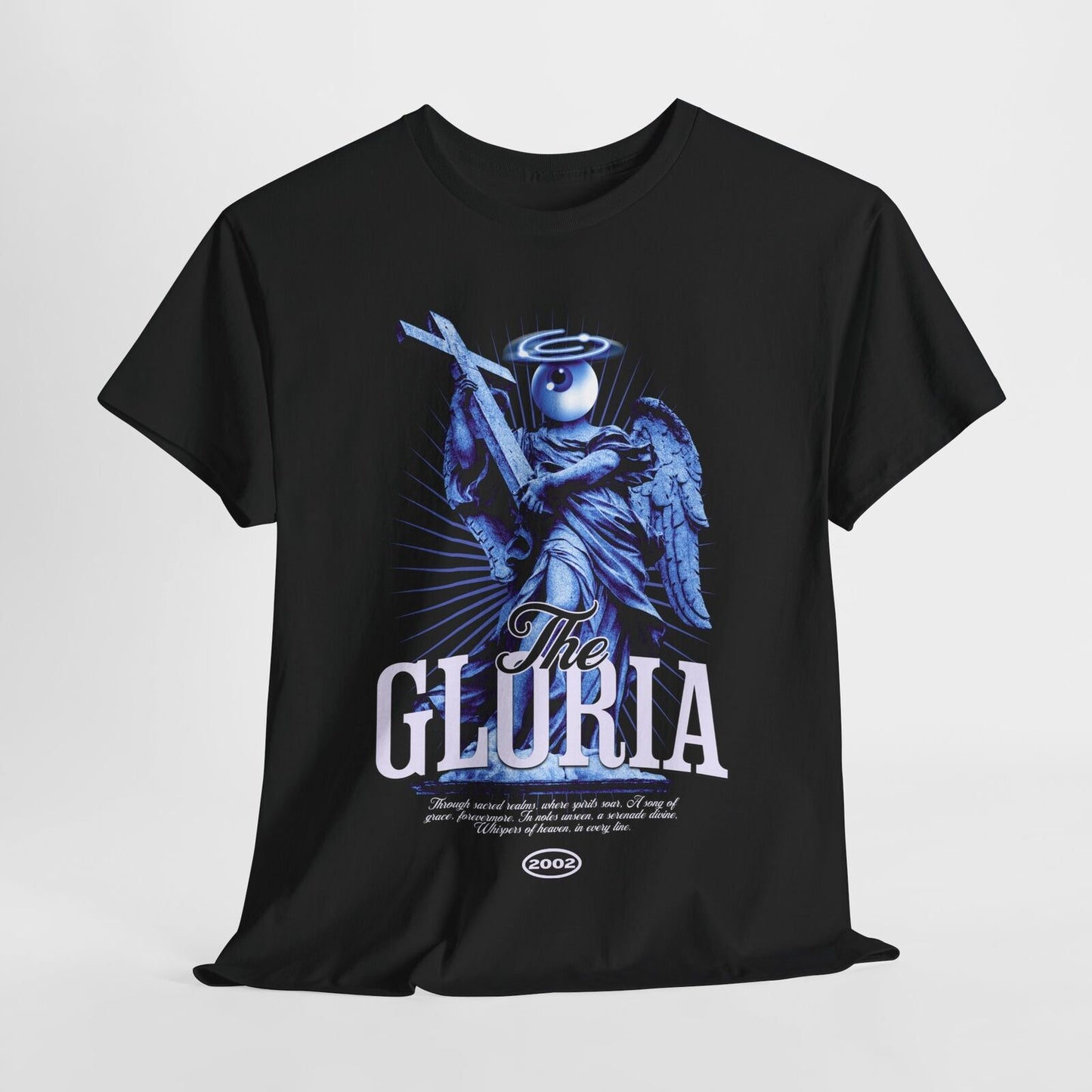 Angel Statue Men's T-Shirt "The Gloria" Vintage Design with Poetic Religious Art