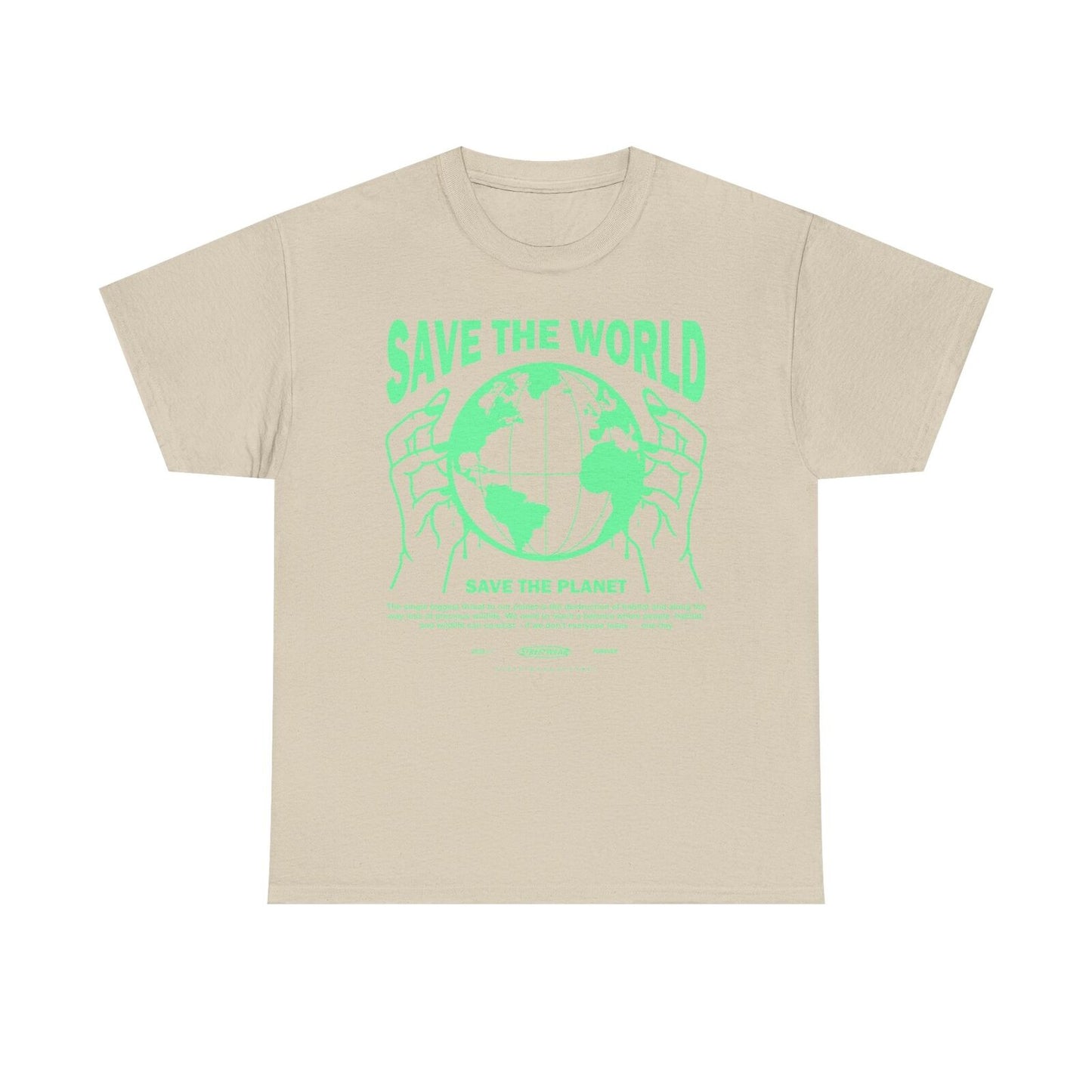 Save the World T-Shirt: Bold Graphic Design, Eco-Friendly Message, Streetwear