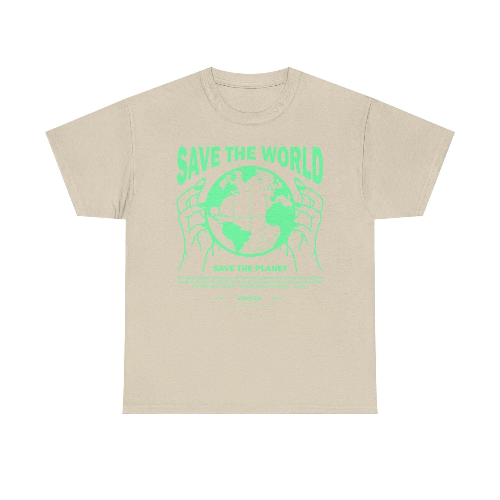 Save the World T-Shirt: Bold Graphic Design, Eco-Friendly Message, Streetwear