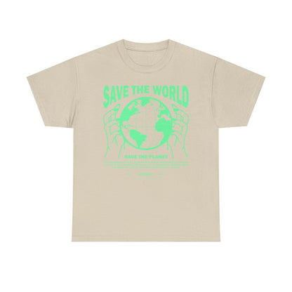 Save the World T-Shirt: Bold Graphic Design, Eco-Friendly Message, Streetwear