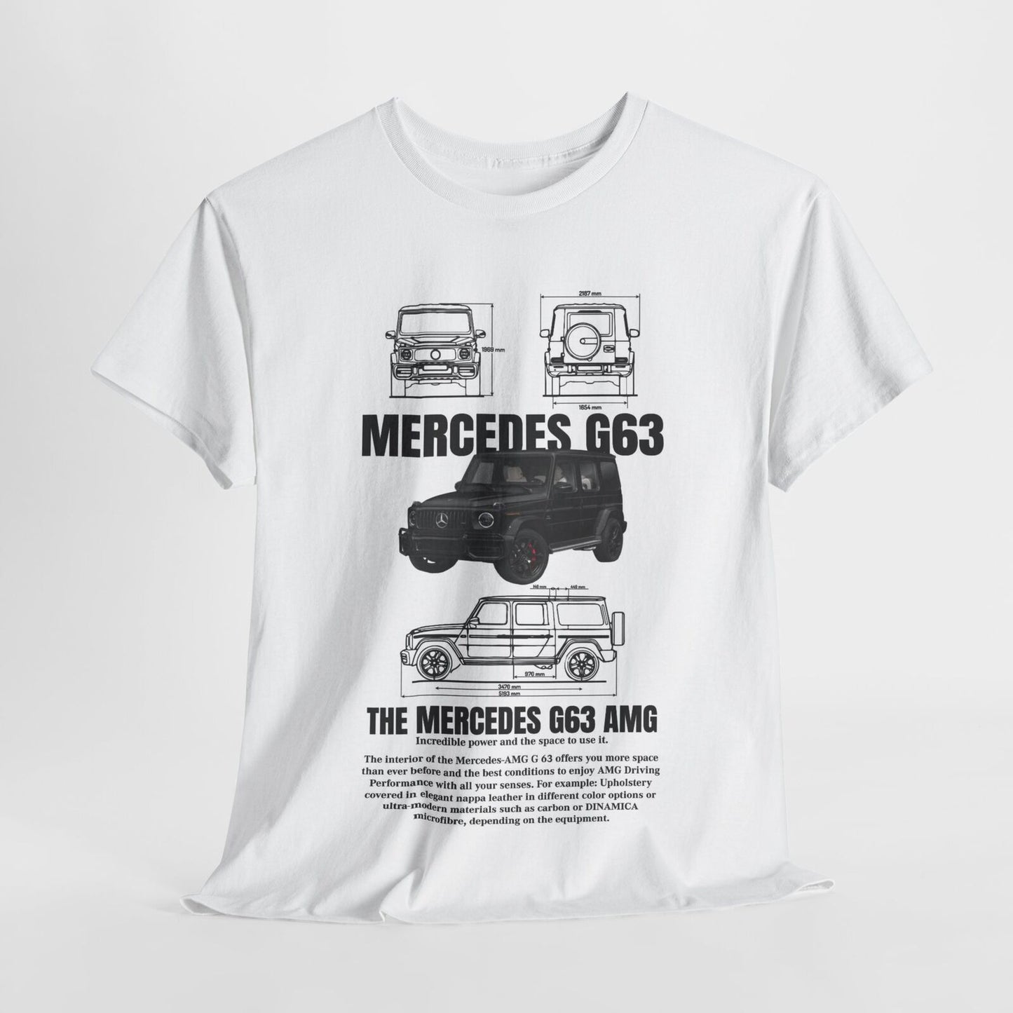 Mercedes-AMG G63. Design Unisex T-Shirt for Men & Women - Technical Apparel Tee