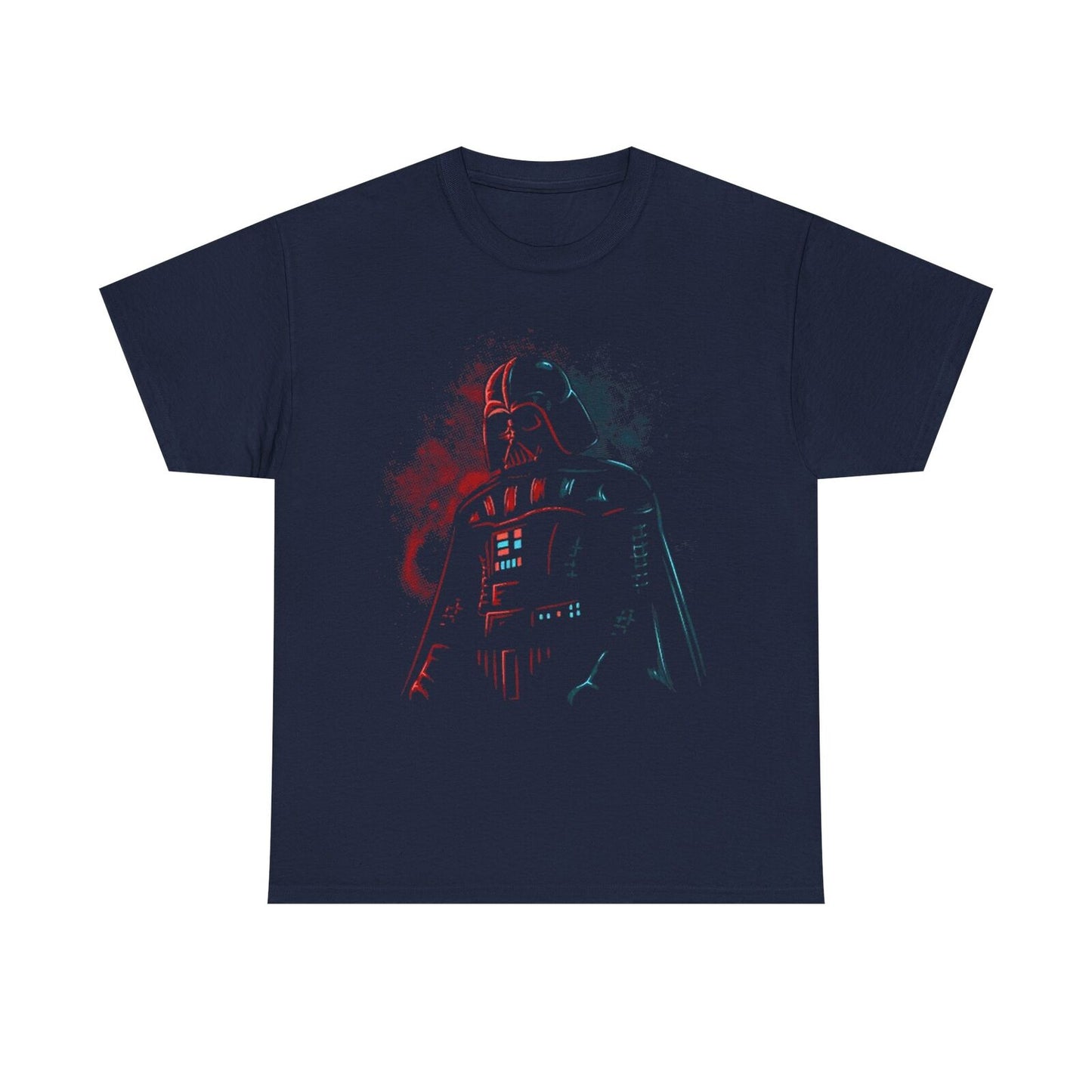 Epic Star Wars Darth Vader T-Shirt: Bold Graphic Art in Red & Teal Design