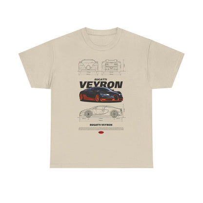 Rev Up Your Style: Bugatti Veyron Detailed Design T-Shirt for Car Enthusiasts!