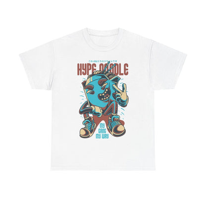 "Vibrant Men's T-Shirt with Cartoon Hype Noodle Design - My Gang My Way Style"