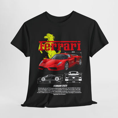 Ferrari Enzo T-Shirt: Bold Sport Car Design & Iconic Logo for Automotive Fans!