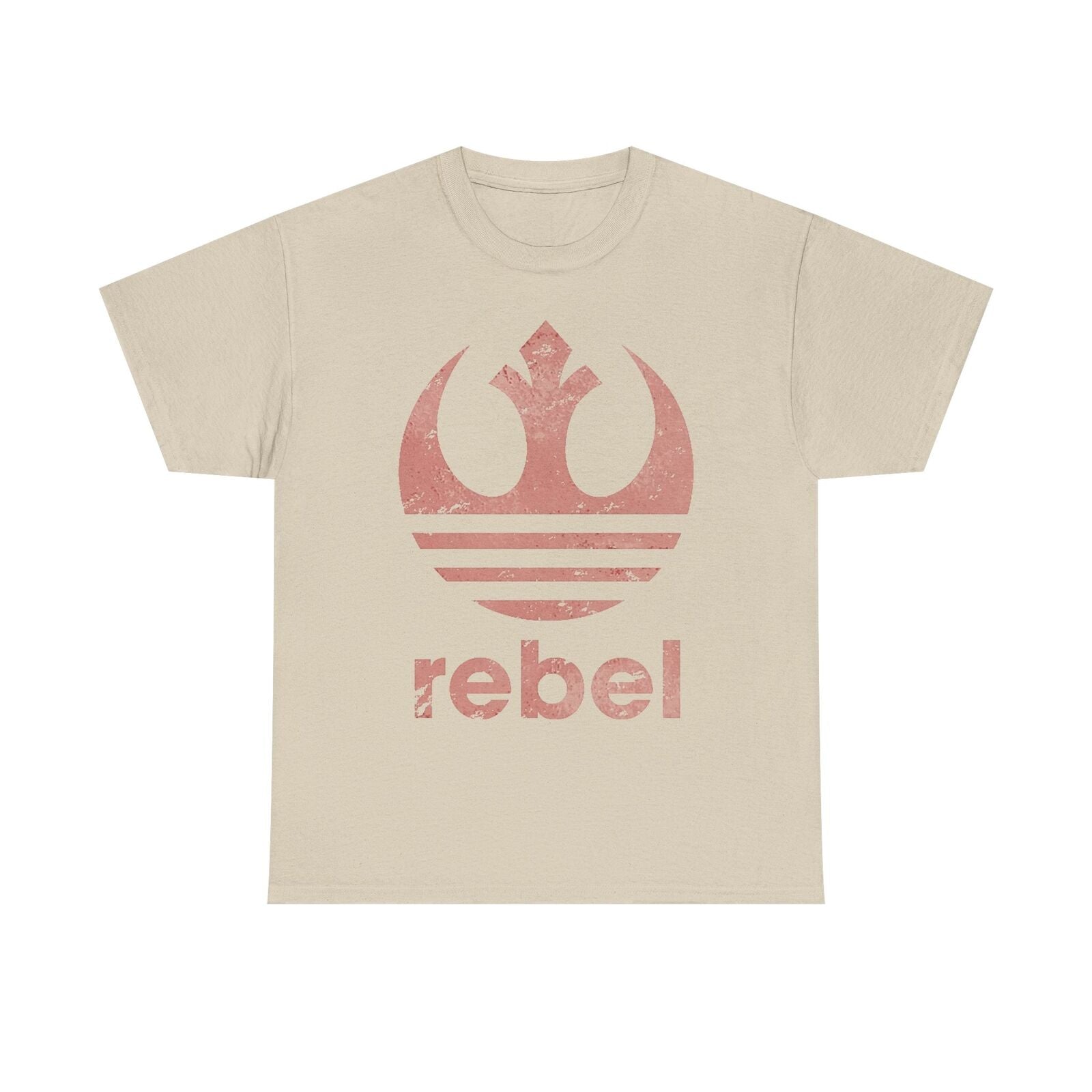 Rebel Alliance Star Wars T-Shirt - Distressed Logo Design in Dusty Rose Colors