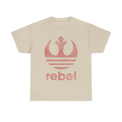 Rebel Alliance Star Wars T-Shirt - Distressed Logo Design in Dusty Rose Colors
