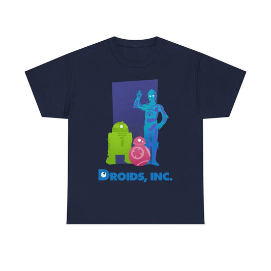 Galactic Droids Unite! Stylish Star Wars T-Shirt with R2-D2, BB-8 & C-3PO Art!