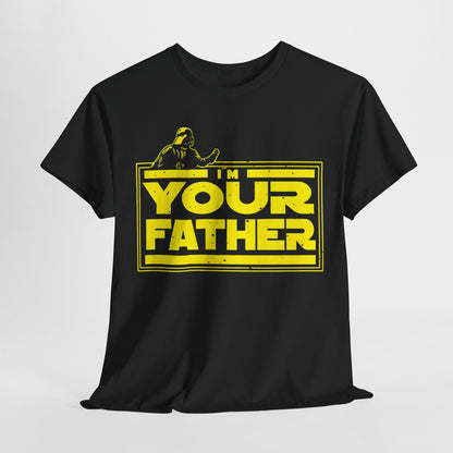 Star Wars 'YOUR FATHER' T-Shirt - Bold Jedi Design in Bright Yellow - Must See