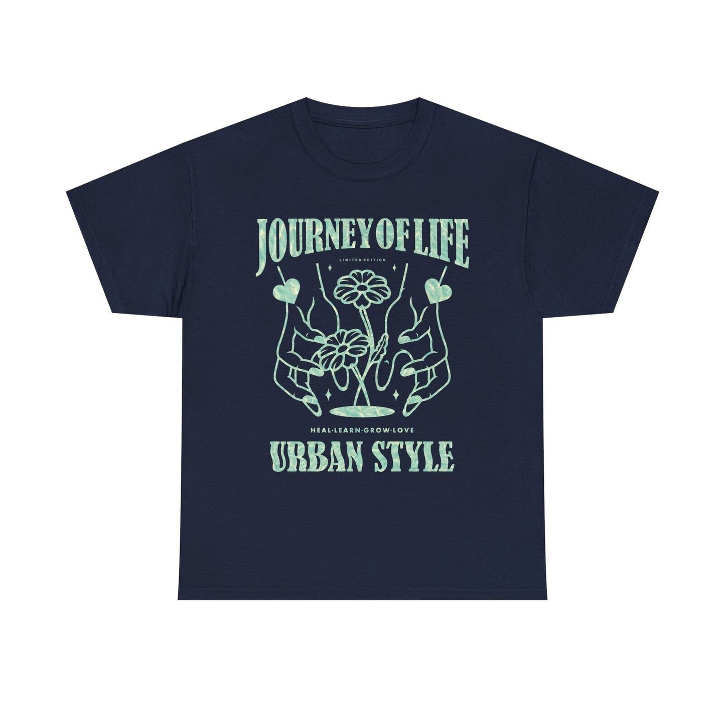 Journey of Life T-Shirt: Urban Style Teal Graphic Design | Limited Edition Wear