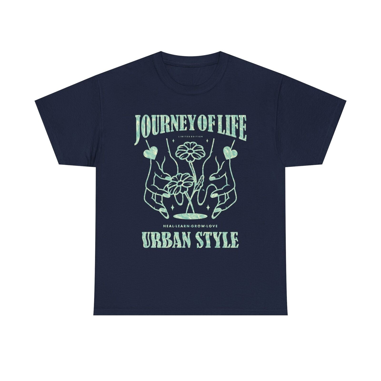 Journey of Life T-Shirt: Urban Style Teal Graphic Design | Limited Edition Wear