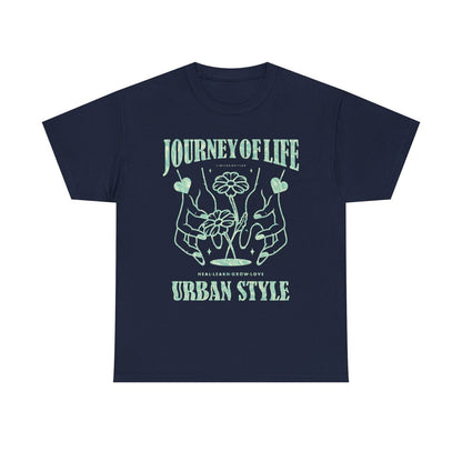 Journey of Life T-Shirt: Urban Style Teal Graphic Design | Limited Edition Wear