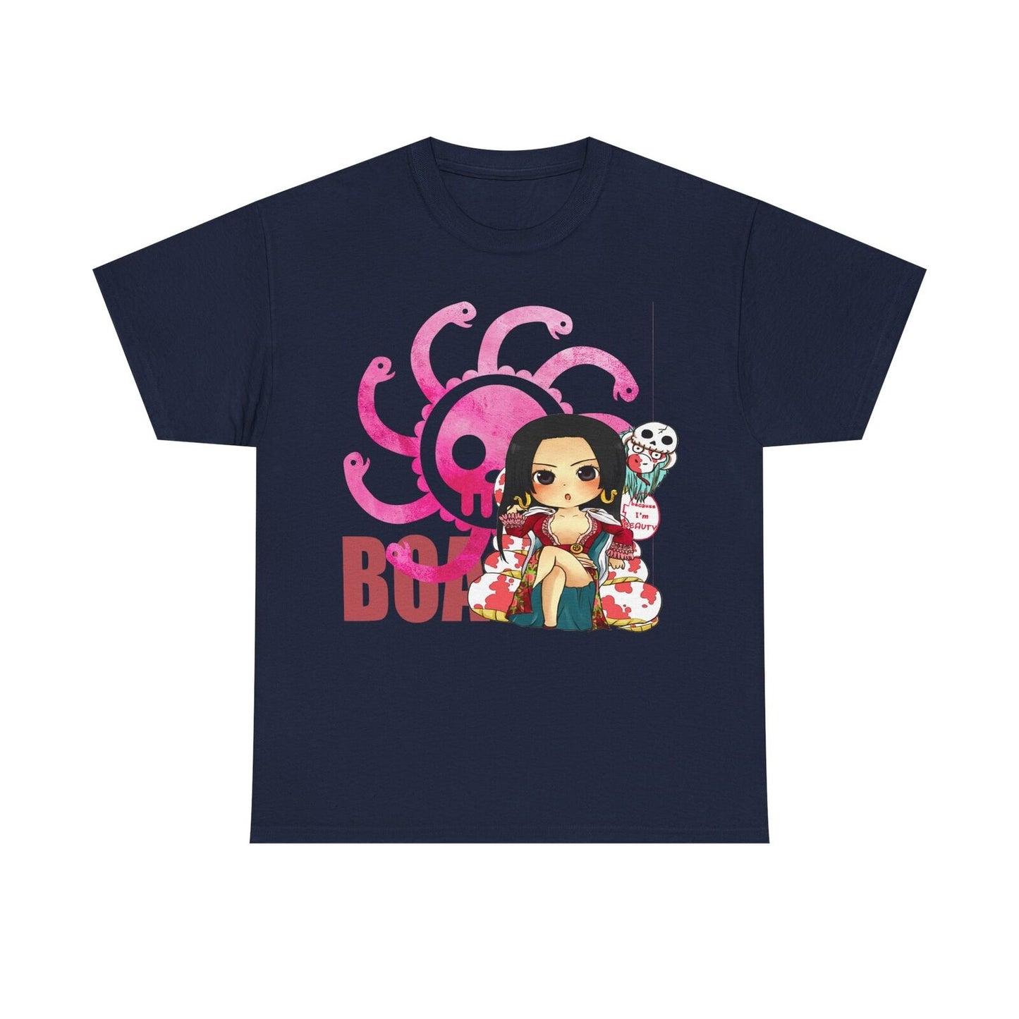 Stylized Boa Hancock Chibi T-Shirt for Men Bold Graphic Tee, Anime Fashion Trend
