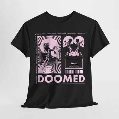 Mens Graphic T-Shirt "DOOMED" with Bold Skulls Limited Edition Unique Design Art