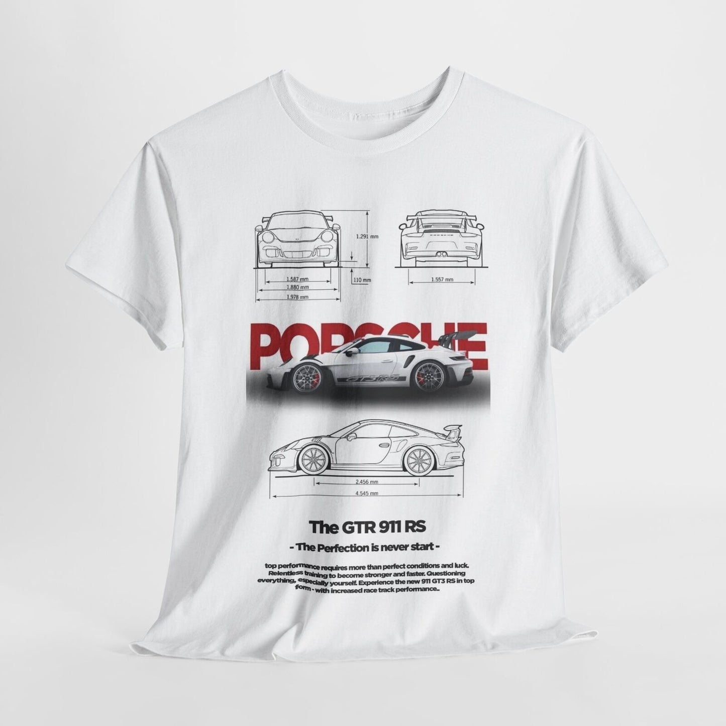 Sportscar GTR 911 RS Design Unisex T-Shirt for Men & Women Technical Apparel Tee