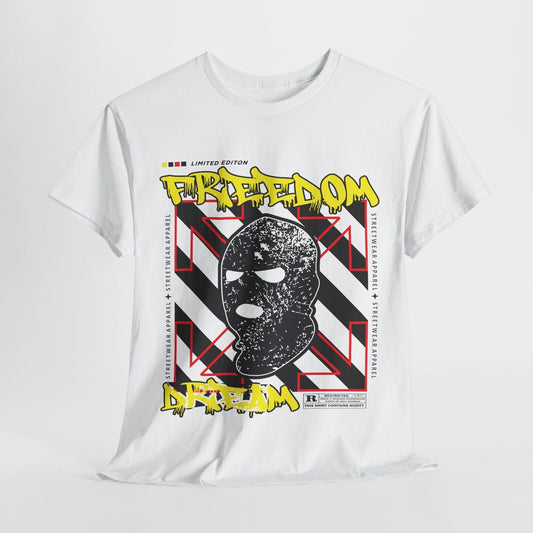 Bold Streetwear T-Shirt - Graffiti Style FREEDOM DREAM Graphic Limited Edition