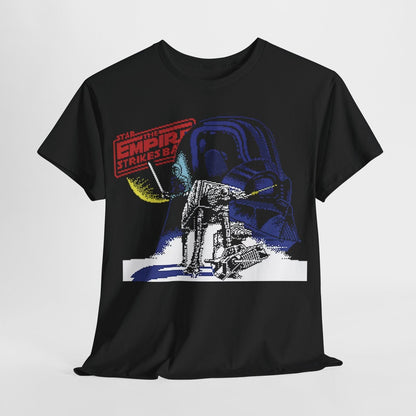 Epic Star Wars T-Shirt: Retro 80's Pixel Art of Darth Vader Bold Graphic Design