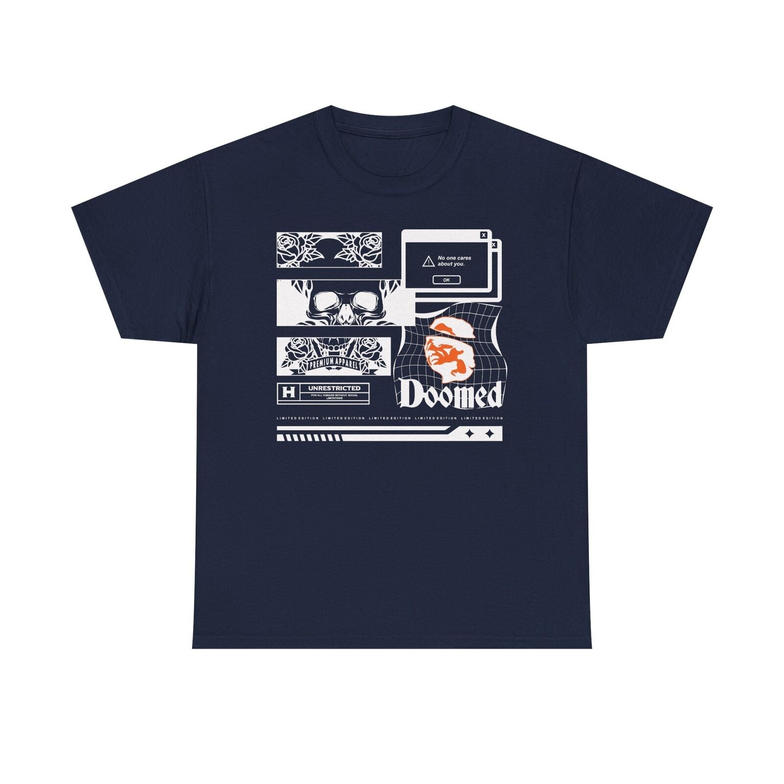 Men's Skull Rose Graphic T-Shirt | Vintage Modern Design Limited Edition Apparel