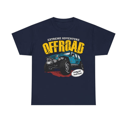 Extreme Adventure Off-Road Men's T-Shirt: Teal Jeep Wrangler Graphic Design Tee