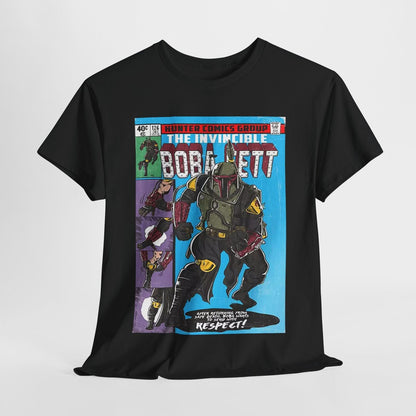 Epic Boba Fett T-shirt: Retro Comic Style, Bold Design, Star Wars Adventure Gear