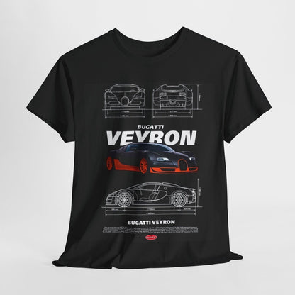 Bugatti Veyron Design Unisex T-Shirt for Men & Women- Technical Apparel Tee