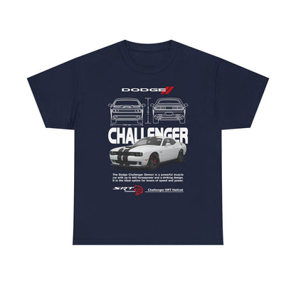 Rev Up Your Style: Dodge Challenger SRT Hellcat Graphic T-Shirt for Car Lovers!