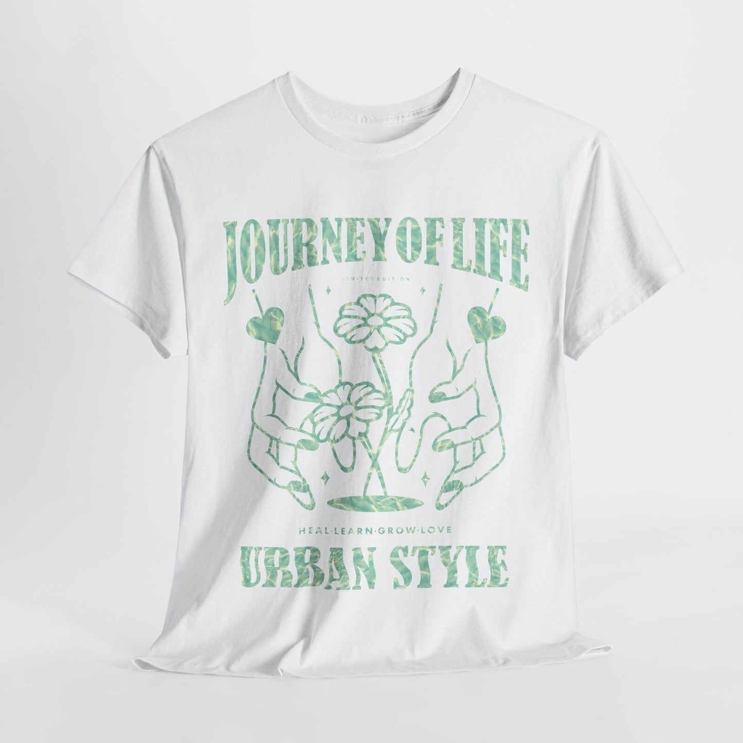 Journey of Life T-Shirt: Urban Style Teal Graphic Design | Limited Edition Wear