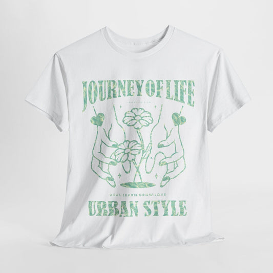 Journey of Life T-Shirt: Urban Style Teal Graphic Design | Limited Edition Wear