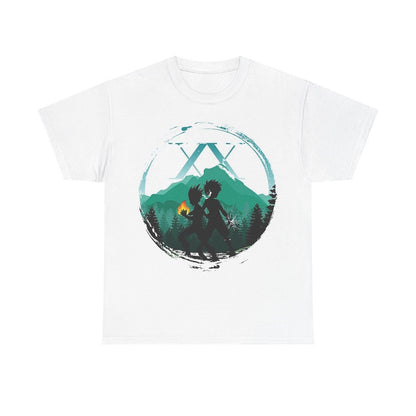 Anime-Inspired Men's T-Shirt Featuring Hunter x Hunter Characters in Silhouette