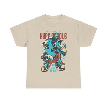 "Vibrant Men's T-Shirt with Cartoon Hype Noodle Design - My Gang My Way Style"
