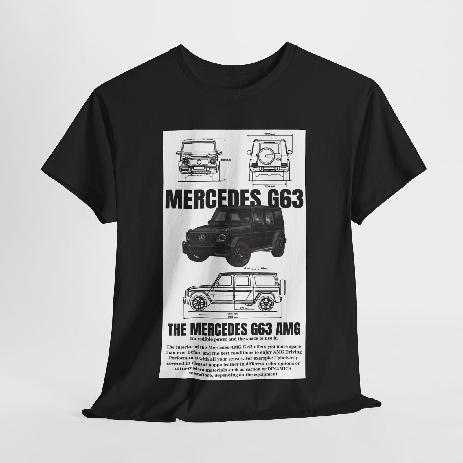 Mercedes-AMG G63. Design Unisex T-Shirt for Men & Women - Technical Apparel Tee