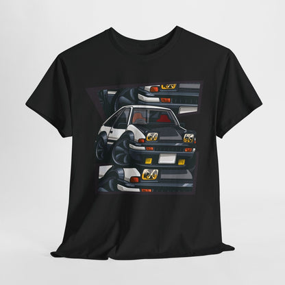 Dynamic Toyota AE86 Trueno T-Shirt: Bold Graphic Car Design for Auto Enthusiasts