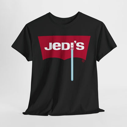 Epic Jedi's T-Shirt Design: Bold Star Wars Logo Parody for Fashion Forward Fans!