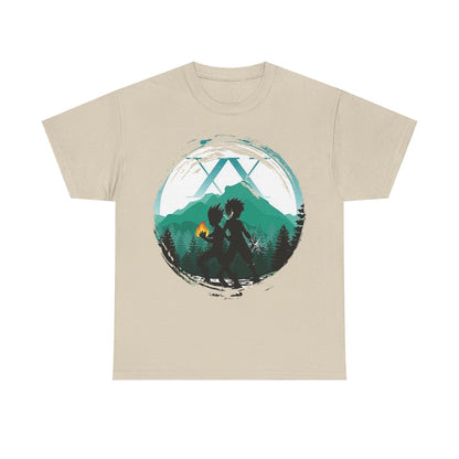 Anime-Inspired Men's T-Shirt Featuring Hunter x Hunter Characters in Silhouette
