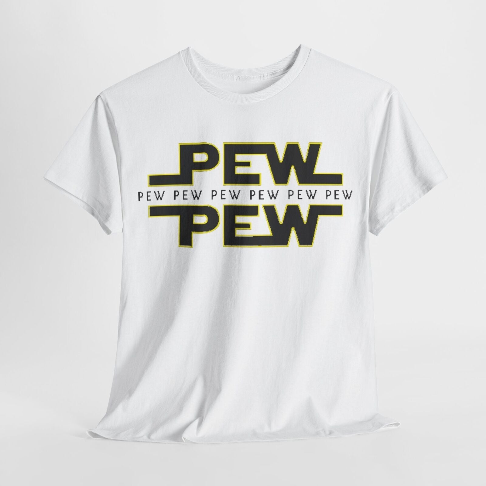 Funny Unisex T-Shirt for Men & Women with Stylish Star Wars "PEW" Logo Design
