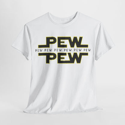 Funny Unisex T-Shirt for Men & Women with Stylish Star Wars "PEW" Logo Design